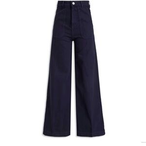 BA&SH Dixon Dark Wash Wide Leg Denim Trousers (US 4/XS)